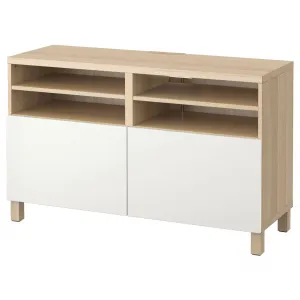Тумба под ТВ, под беленый дуб/белый, 120x40x74 см, LAPPVIKEN BESTÅ IKEA