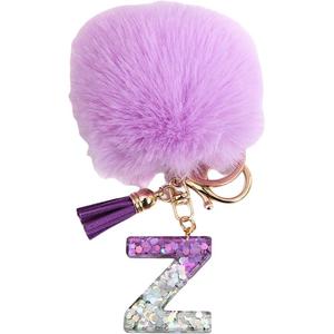 Градиентный блестящий брелок-кукла с буквами, плюшевый кулон, высота 9 см Mise