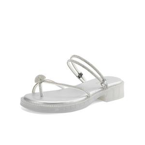 DAPHNE ПВХ виниловые шлепанцы женские серебристые, цвет Silver