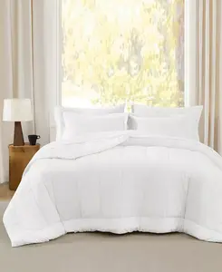 Комплект постельного белья из хлопкового перкаля, размер «большой», 3 предмета, двуспальный Brooklyn Loom, white