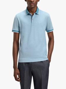 BOSS Cotton Regular Fit короткий рукав поло HUGO BOSS, Light Blue