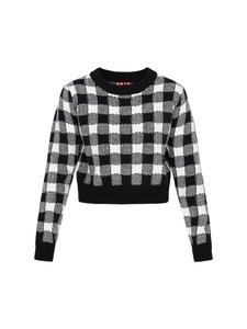 Женский свитер черно-белого цвета myMo ROCKS