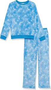 Пижамный комплект Calvin Klein для мальчиков: футболка с длинным рукавом и клетчатые джоггеры, Blue Tiedye