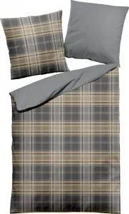Постельное белье DORMISETTE Flannel BL 135x200 см, серый пододеяльник Dormisette
