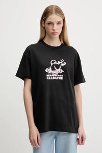 Хлопковая футболка Vans, черный