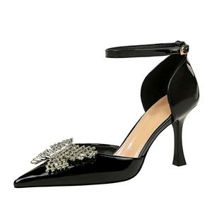 YAFEI XUANYU Тонкие каблуки на шпильке 8 см женские бордовые, цвет Burgundy