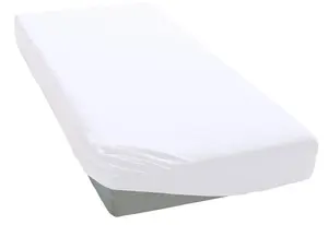 Элегантные приталенные простыни "Уни крученый трикотаж" из высококачественной пряжи Elegante 140-160х200-220 см, 1 шт., белый