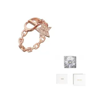 DIOR Металлические кольца для женщин Rose Gold