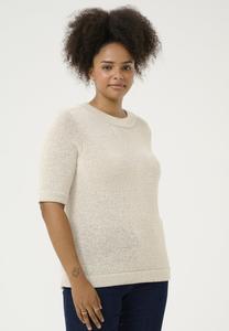 Базовая футболка EVITA PULLOVER Kaffe Curve, бежевый