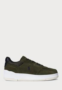 Кроссовки Polo Ralph Lauren OPEN MASTERS SUEDE-PANELED SNEAKER, Estate Olive/Olive