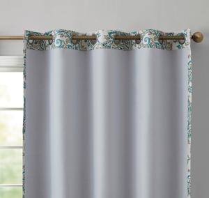 Шторы с люверсамиTHD 2 шт, голубой