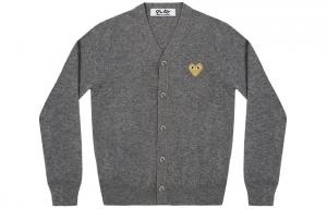 Свитер Unisex Medium Gray CDG Play, серый