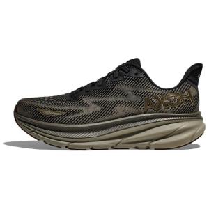Кроссовки мужские Clifton 9 с низким верхом, цвет черный/зеленый Hoka One One