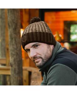 Мужская шапка-бини унисекс Mission Pom Heather Kanut Sports, Brown/khaki