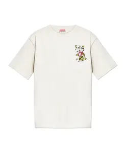 Хлопковая футболка Kenzo, бежевый