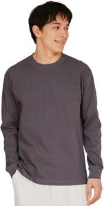 Мужская футболка с длинным рукавом Hanes Beefy-T H5186, комплект из 1 предмета, 100% хлопок, плотная ткань, однотонная, темно-серый