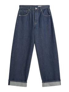 Джинсы с широкими штанинами Bershka, Navy