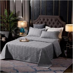 YUSIWOAL Комплект постельного белья из хлопка серо-белого цвета