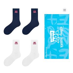 Коллекция Strawberry Bear унисекс носки Crew 4 пары в подарочной сумке Disney, синий/белый