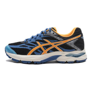 Кроссовки детские Gel-Flux 4 GS Low-top Синие/Оранжевые Asics, черный/синий/оранжевый