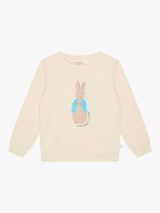 Детская толстовка Peter Rabbit из хлопковой смеси MORI, Panda Cream