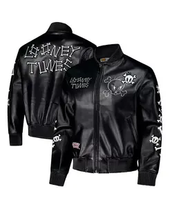 Мужская черная бейсбольная куртка Looney Tunes Tweety Bones на молнии Freeze Max