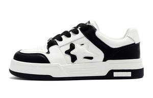 Низкие женские скейтерские кеды бело-черные C°BANNER