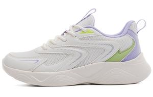 WARRIOR Износостойкие дышащие противоскользящие низкие кеды женские бежево-фиолетово-зеленые, цвет Beige Purple Green