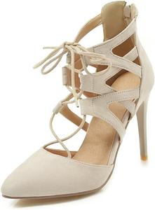 Женские ботильоны на шнуровке MRKEWUNEY, 03 Beige