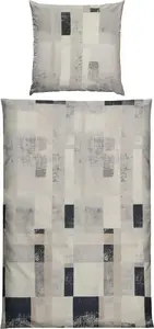 Постельное белье бежево-серое 1x 135x200 см + 1x 80x80 см REDBEST