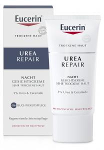 Ночной уход NACHTCREME UREAREPAIR 5%, GESICHTSCREME FÜR TROCKENE HAUT Eucerin