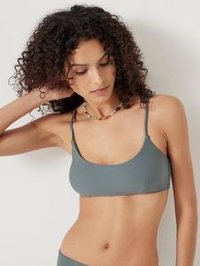 Бикини топ с квадратным вырезом и фактурной текстурой HUSH, Sage Green