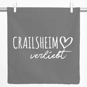 Декоративная наволочка Huuraa Влюбленный Крайльсхайм подарочная упаковка 40x40 см, серый стальной хлопок, украшение для Крайльсхайма Hellweg Druckerei