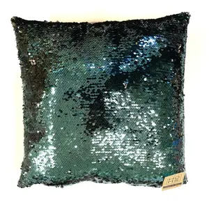 Подушка Home Elements с пайетками, синего и серебристого цветов HOME ELEMENTS