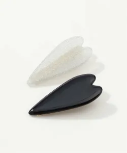 Три Четыре Времени/Сердечный Ацетатный Зажим Three Four Time, цвет Black