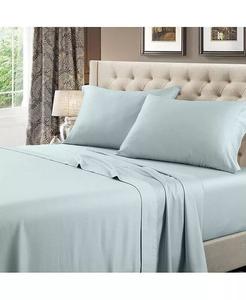 Комплект простыней из цельного хлопка плотностью 600 нитей, Twin XL Egyptian Linens, синий