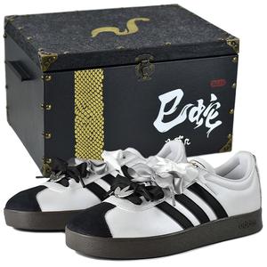 Adidas Neo VL Court 2.0 низкие скейтерские кроссовки унисекс черные серебристые - черные с мелкими серебристыми цветами - подарочная коробка премиум-класса 2