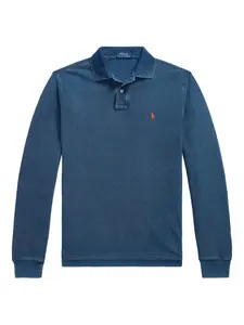 Поло с длинными рукавами Polo Ralph Lauren, синий