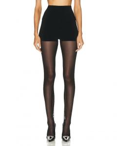 Брюки Norma Kamali Legging With Mesh Bottom Footie, черный