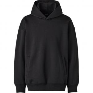 Uniqlo Толстовка унисекс, черные, с капюшоном, средней плотности ткани