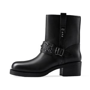 ASH Коллекция TEOUILA. Сапоги на массивном каблуке и голенище. Модная одежда. Трендовая обувь. Женская, черного цвета