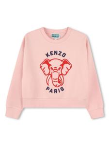 Kenzo Kids хлопковая толстовка, розовый