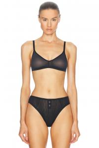 Ситчатый бюстгальтер без косточек Negative Underwear, черный