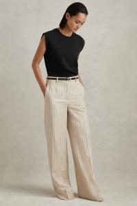 Хлопковая футболка Morgan с очень короткими рукавами Reiss, черный