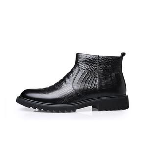 LAORENTOU Мужские черные зимние ботинки на шнуровке с меховой подкладкой, цвет Black Fleece-Lined