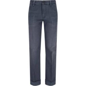 Повседневные брюки женские синие Miu Miu