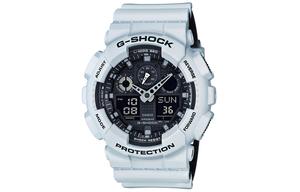 Часы Casio G-Shock Analog-Digital GA-100 Series, арт. GA-100L-7A, белый/черный