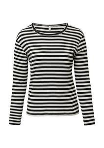 Рубашка QS, черный/белый