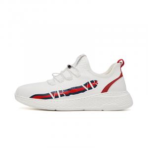 Низкие повседневные кроссовки мужские бело-красные VICKI BROWN