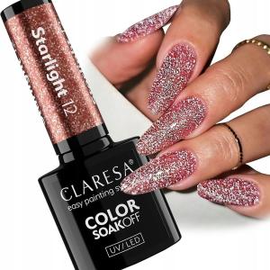 Claresa Starlight 12 Hybrid Glitter Nail Polish Flash Effect 5 G Puderek
